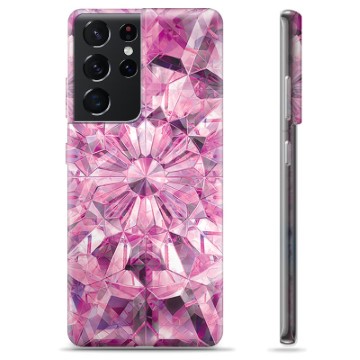 Samsung Galaxy S21 Ultra TPU-hoesje - Roze Kristal