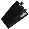 Samsung Galaxy S21 5G Verticale Flip Case met Kaartsleuf - Zwart