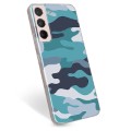 Samsung Galaxy S22 5G TPU Hoesje - Blauw Camouflage