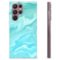 Samsung Galaxy S22 Ultra 5G TPU Case - Blauw Marmer
