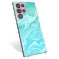 Samsung Galaxy S22 Ultra 5G TPU Case - Blauw Marmer