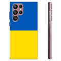 Samsung Galaxy S22 Ultra 5G TPU Hoesje Oekraïense Vlag - Geel en Lichtblauw