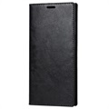 Samsung Galaxy S22 Ultra 5G Wallet Leren Hoesje met Standaard - Zwart
