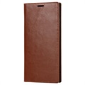 Samsung Galaxy S22 Ultra 5G Wallet Leren Hoesje met Standaard - Bruin