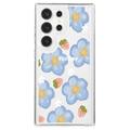 Samsung Galaxy S23 Ultra Fashion TPU hoesje - Bloemen / Aardbeien