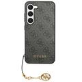 Samsung Galaxy S24 Guess 4G Charms Collection Hybride Hoesje - Grijs