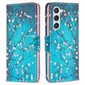 Samsung Galaxy S24 Wonder Series Wallet Case - Witte Bloemen