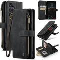Samsung Galaxy S25 Caseme C30 Multifunctioneel Portemonnee Hoesje - Zwart
