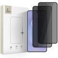 Samsung Galaxy S25 Edge Tech-Protect Glass Spy+ Privacy Glazen Screenprotector - 2 stuks. - Zwart