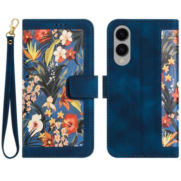 Samsung Galaxy S25 Edge Floral Portemonnee Hoesje met kaartsleuven