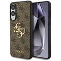 Samsung Galaxy S25 Edge Guess 4G Big Metal Logo Hybride Hoesje - Bruin
