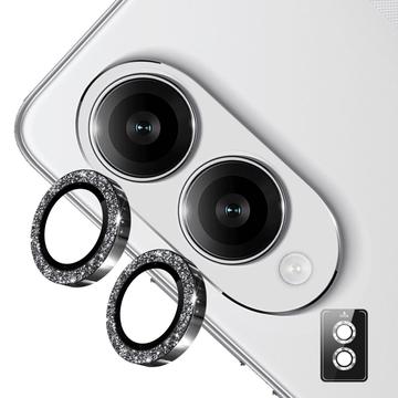 Samsung Galaxy S25 Edge Hat Prince Glitter Camera Lens Beschermer - Zwart