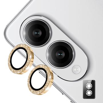 Samsung Galaxy S25 Edge Hat Prince Glitter Camera Lens Beschermer - Goud