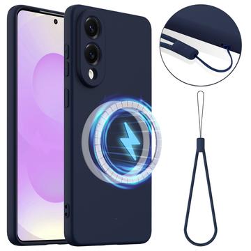 Samsung Galaxy S25 Edge Liquid Siliconen Hoesje - MagSafe Compatibel - Donkerblauw