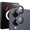 Samsung Galaxy S25 Edge Northjo Camera Lens Beschermer Set - Zwart