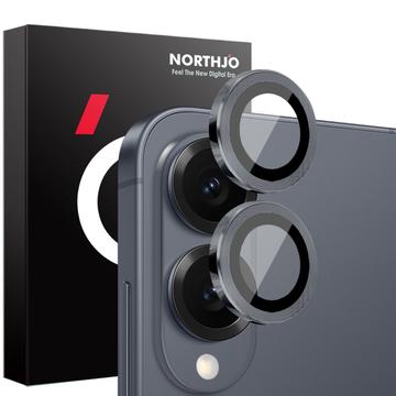 Samsung Galaxy S25 Edge Northjo Camera Lens Beschermer Set - Zwart