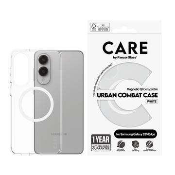 Samsung Galaxy S25 Edge PanzerGlass Care Urban Combat Hoesje - MagSafe compatibel - Wit / Doorzichtig