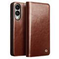 Samsung Galaxy S25 Edge Qialino Classic Wallet Leren Hoesje - Donkerbruin