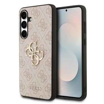 Samsung Galaxy S25 FE Guess 4G Big Metal Logo Hybride Hoesje - Roze