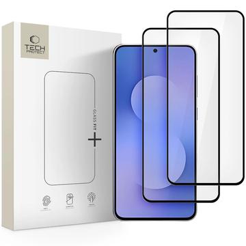 Samsung Galaxy S25 FE Tech-Protect Glass Fit+ Glazen Screenprotector - 2 st. - Zwart