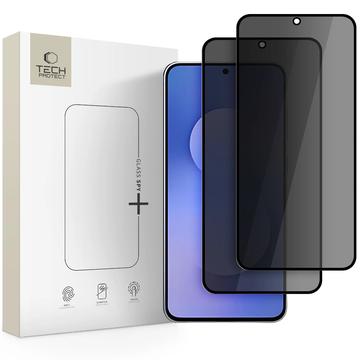 Samsung Galaxy S25 FE Tech-Protect Glass Spy+ Privacy Glazen Screenprotector - 2 stuks. - Zwart