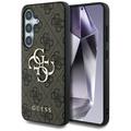 Samsung Galaxy S25 Guess 4G Big Metal Logo Hybride Hoesje - Bruin