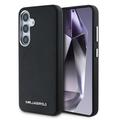 Samsung Galaxy S25 Karl Lagerfeld Saffiano Metal Logo Case - Zwart