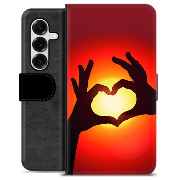 Samsung Galaxy S25+ Premium Portemonnee Hoesje - Hart Silhouet