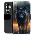 Samsung Galaxy S25+ Premium Portemonnee Hoesje - Wolf