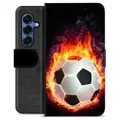 Samsung Galaxy S25 Premium Portemonnee Hoesje - Voetbal Vlam