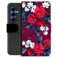 Samsung Galaxy S25 Premium Portemonnee Hoesje - Vintage Bloemen