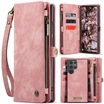 Samsung Galaxy S25 Ultra Caseme 008 2-in-1 Multifunctionele portemonneehoes - Roze