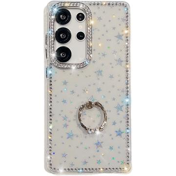 Samsung Galaxy S25 Ultra CrystalGlow Hybrid Hoesje met Ringhouder