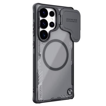 Samsung Galaxy S25 Ultra Nillkin IceBlade Prop Magnetische Hoesje - MagSafe compatibel, deksel met schuiflens - Zwart