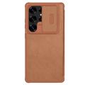 Samsung Galaxy S25 Ultra Nillkin Qin Pro Flip Cover - Bruin