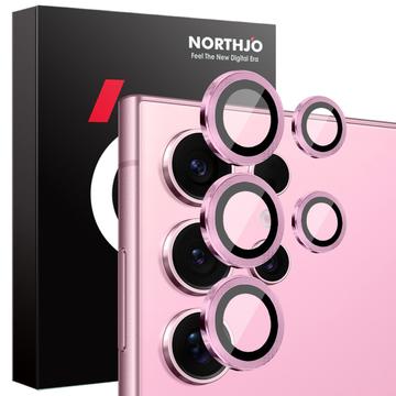Samsung Galaxy S25 Ultra Noordjo Camera Lens Beschermer Set - Roze