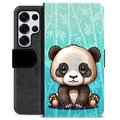 Samsung Galaxy S25 Ultra Premium Portemonnee Hoesje - Panda