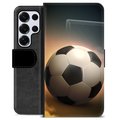 Samsung Galaxy S25 Ultra Premium Portemonnee Hoesje - Voetbal