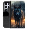 Samsung Galaxy S25 Ultra Premium Portemonnee Hoesje - Wolf