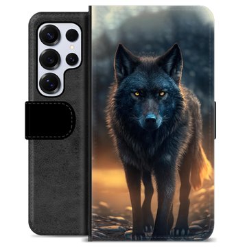 Samsung Galaxy S25 Ultra Premium Portemonnee Hoesje - Wolf