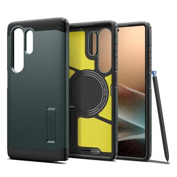 Samsung Galaxy S25 Ultra Spigen Tough Armor Mag Hoesje - Afgrond groen