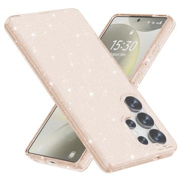 Samsung Galaxy S25 Ultra Stijlvolle Glitter Series Hybride Hoesje - Goud