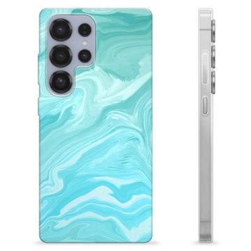 Samsung Galaxy S25 Ultra TPU-hoesje - Blauw Marmer