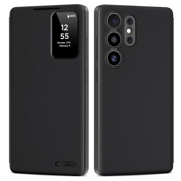 Samsung Galaxy S25 Ultra Tech-Protect Slim Flip Hoesje - Zwart