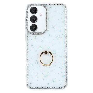 Samsung Galaxy S25+/S24+ CrystalGlow Hybride Hoesje met Ringhouder - Sterren / Doorzichtig