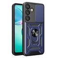 Samsung Galaxy S25+ Roterende ring hybride hoesje met camera schild - Blauw