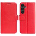 Samsung Galaxy S25+ Portemonnee Hoesje met Magnetische Sluiting - Rood