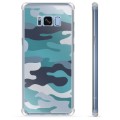 Samsung Galaxy S8+ Hybride Case - Blauwe Camouflage