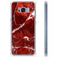 Samsung Galaxy S8+ Hybrid Case - Rood Marmer