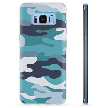 Samsung Galaxy S8 TPU Hoesje - Blauw Camouflage